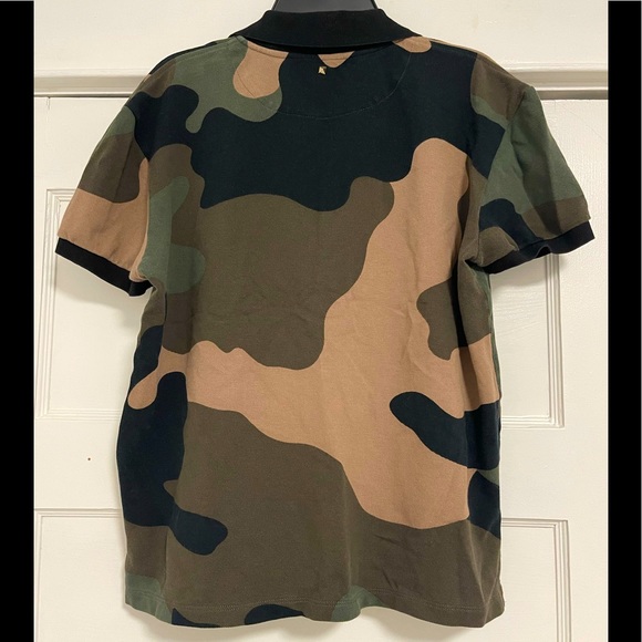 EUC Men’s X-Small Valentino Camouflage Short-sleeve Polo Shirt In Army Green - Picture 4 of 11